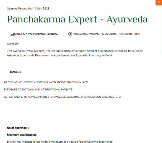 Ayurveda Jobs