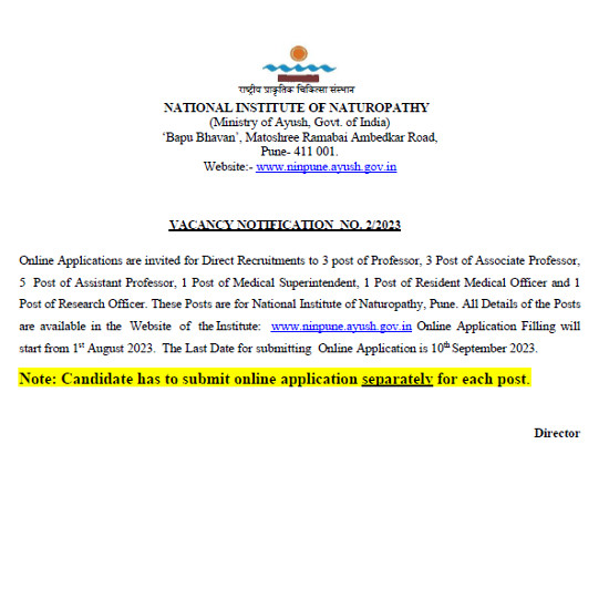 Yoga and Naturopathy Jobs