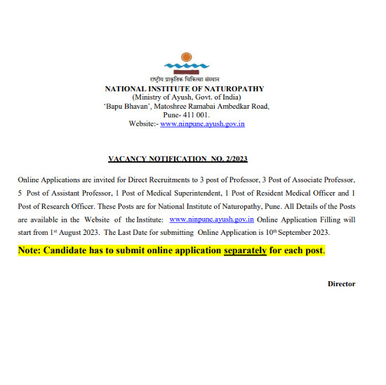 Yoga and Naturopathy Jobs