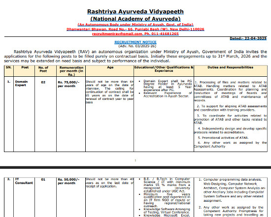 Ayurveda Jobs