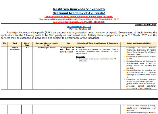 Ayurveda Jobs