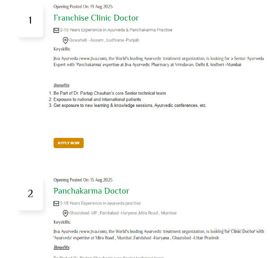 Ayurveda Jobs