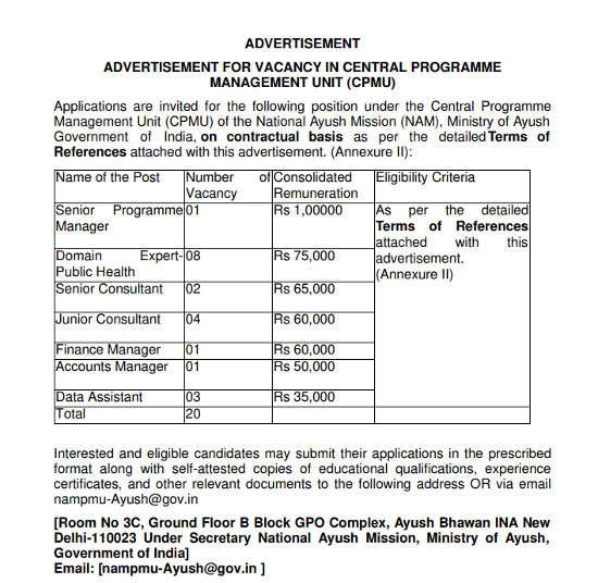AYUSH Jobs