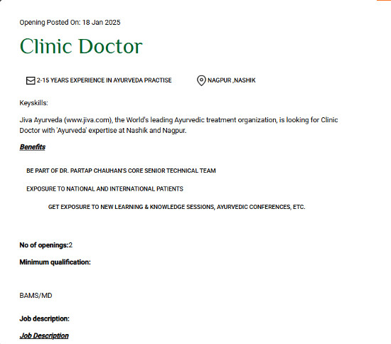 Ayurveda Jobs
