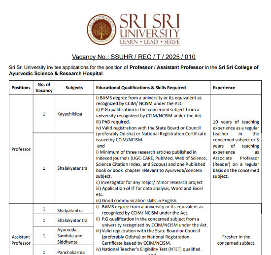 Ayurveda Jobs