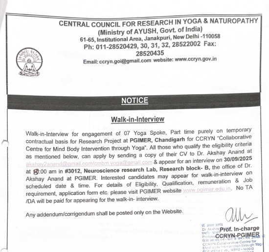 Yoga and Naturopathy Jobs
