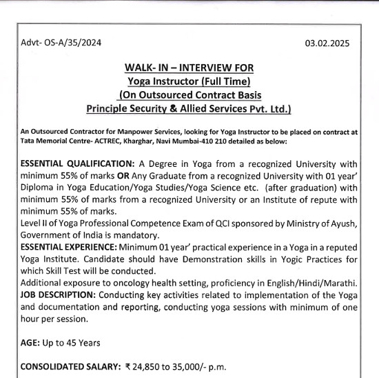Yoga and Naturopathy Jobs