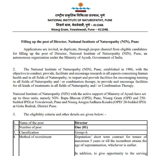 Yoga and Naturopathy Jobs