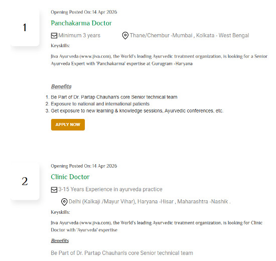 Ayurveda Jobs
