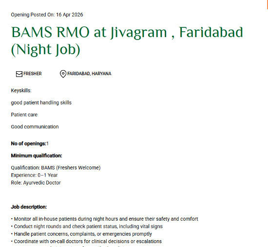 Ayurveda Jobs