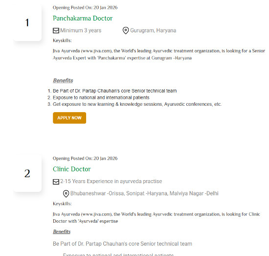 Ayurveda Jobs