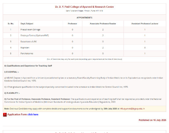 Ayurveda Jobs