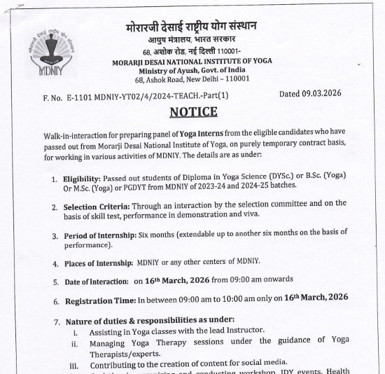 Yoga and Naturopathy Jobs