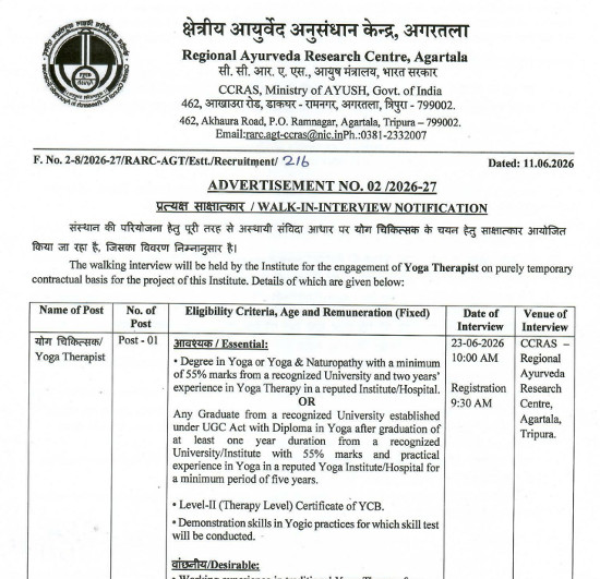 Yoga and Naturopathy Jobs