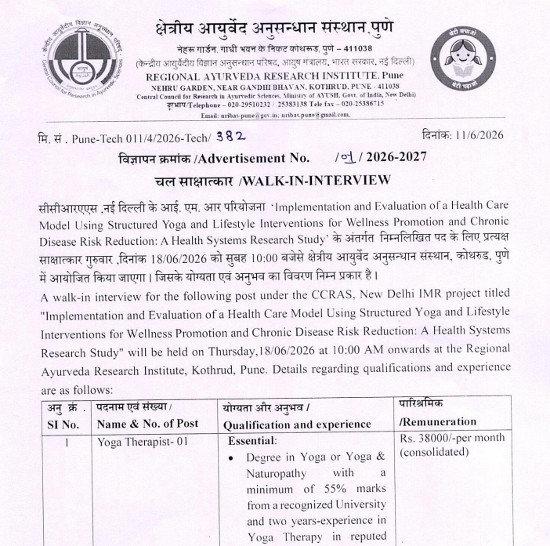 Yoga and Naturopathy Jobs