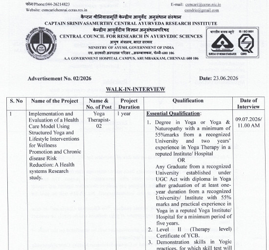 Yoga and Naturopathy Jobs
