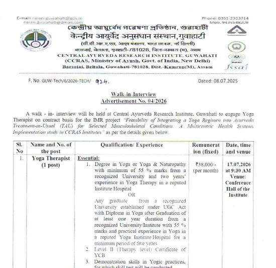 Yoga and Naturopathy Jobs