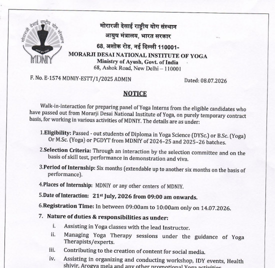 Yoga and Naturopathy Jobs