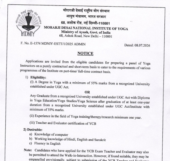 Yoga and Naturopathy Jobs