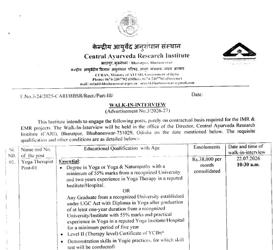 Yoga and Naturopathy Jobs