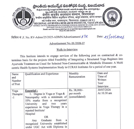 Yoga and Naturopathy Jobs