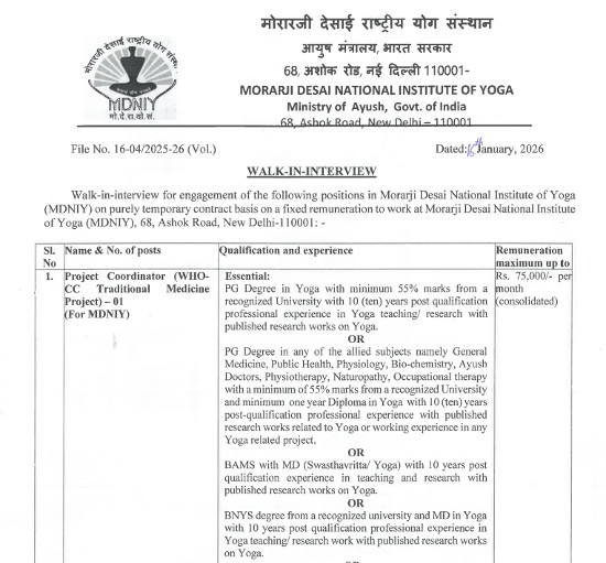 Yoga and Naturopathy Jobs