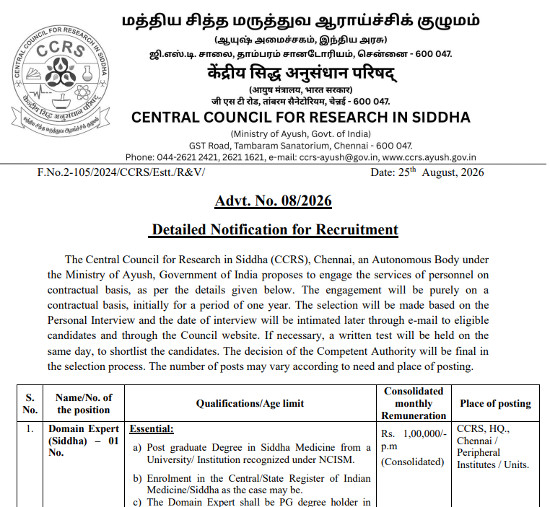 Siddha Jobs